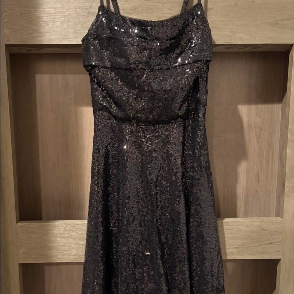 Elegant Black Sequin Dress
